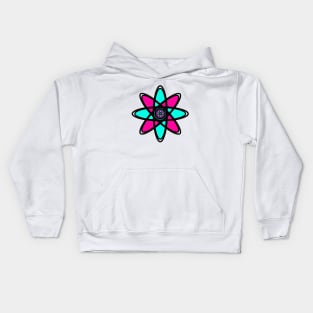 Pink and Aqua Blue Atom Kids Hoodie